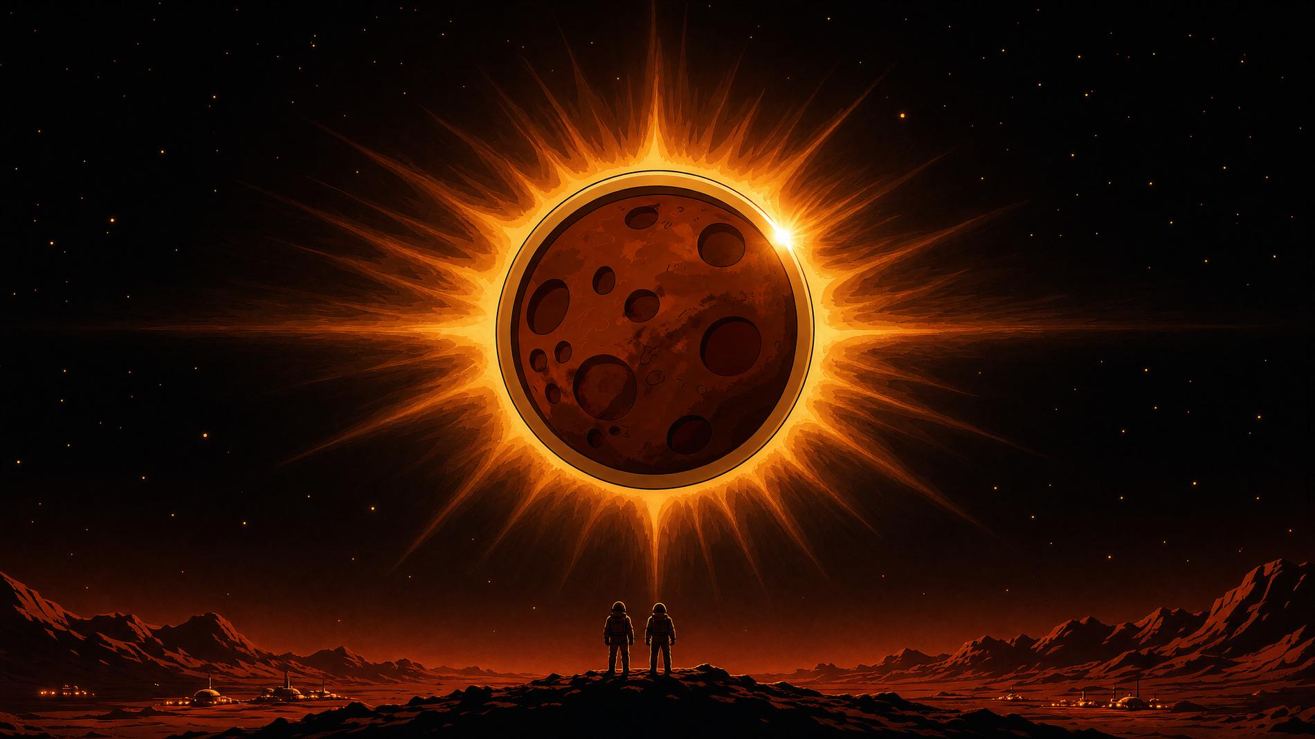 ç«æ˜Ÿåœ°å¹³çº¿ä¸Šï¼ŒMarsCoin é®ä½å¤ªé˜³å½¢æˆæ—¥é£Ÿ